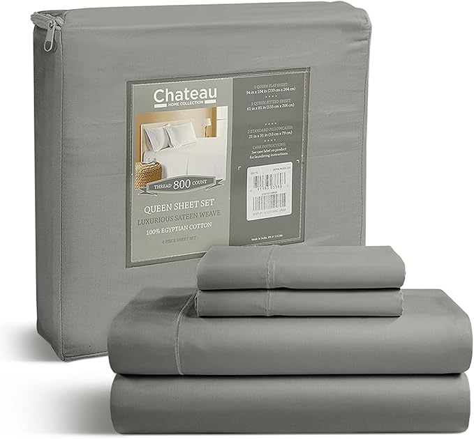 100% Cotton Sheets King Size Sheets Set, 800 Thread Count Sateen Weave Luxury - Image 8