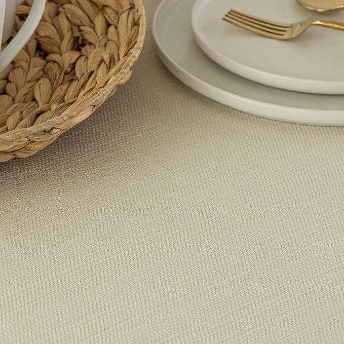 Benson Mills Cameron Textured Fabric Table Cloth, - Image 6