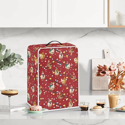 Christmas Rooster Coffee Maker Cover Protector - Image 3