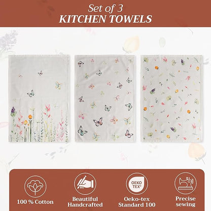 Maison d' Hermine Kitchen Towels Set of 2 100% Cotton 27.50" x 20" Reusable - Image 2