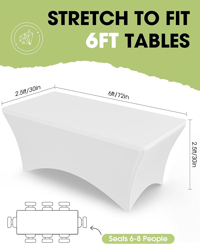 Pureegg Spandex Tablecloth 6ft - Image 2