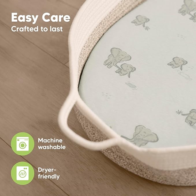 2-Pack Organic Bassinet Sheets for Girls, Boys - Image 7