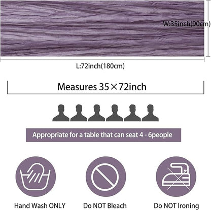 Fivenl 12 Pack Grape Cheesecloth Boho Gauze Table Runner 35x72 Inch Rustic - Image 2