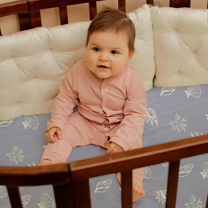 Gllquen Baby Bassinet Sheets Set 2-Pack, Breathable Cozy Bassinet Fitted Sheet - Image 9