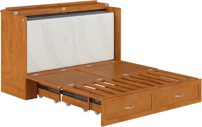 afi, hamilton queen murphy bed chest with 6", view 15