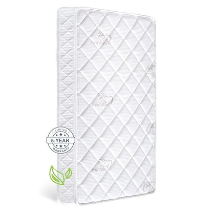Premium Crib & Toddler Mattress, 100% Knitted Fabric, Premium Fleece by Letmxiu