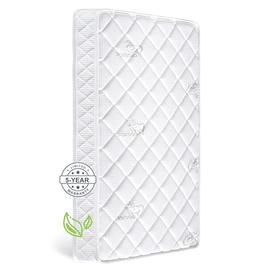 Premium Crib & Toddler Mattress, 100% Knitted Fabric, Premium Fleece by Letmxiu