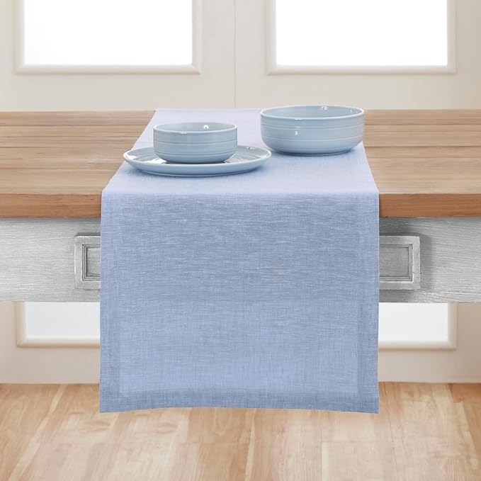 Solino Home Linen Table Runner 72 Inches Long - Image 2