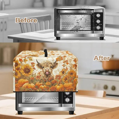 Microwave Ovens Dust Cover, Thanksgiving Highland Cattle Heat-Resistant - Image 4