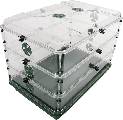 EarlyGrow 95457 24" x 15" x 16.75" Domed Propagator, 3 Side Extenders and by EarlyGrow