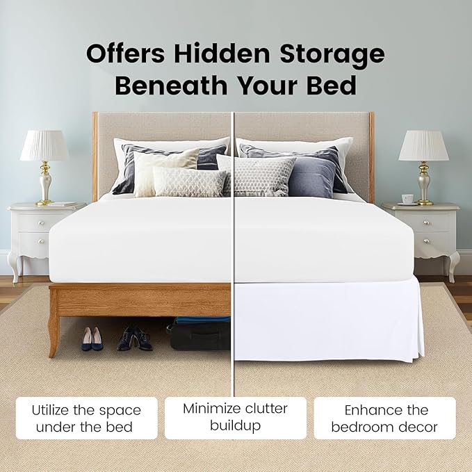 Utopia Bedding Queen Bed Skirt - Image 3