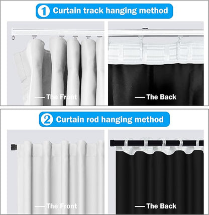 Room Divider Curtains Total Blackout Privacy Curtain Panel Room Thermal - Image 2