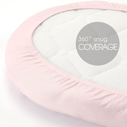 GRSSDER Stretchy Ultra Soft Baby Fitted Bassinet Sheet Set 2 Pack, Universal - Image 6