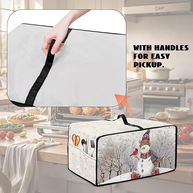 Christmas Air Fryer Toaster Oven Dust Cover Dustproof Convection Oven Cover - Image 4