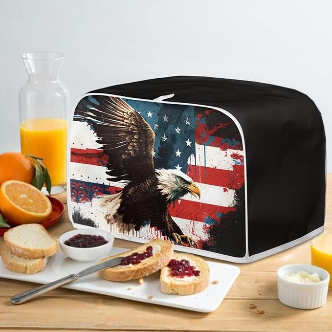 ZFRXIGN Bald Eagle Toaster Cover 2 Slice Wide Slot Small Appliance Covers - Image 4