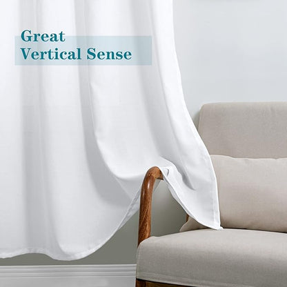 BGment Natural Linen Look Semi Sheer Curtains - Image 5