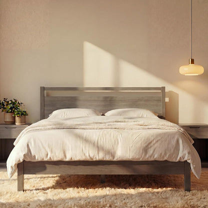 lifement queen bed frame with headboard signature wood, main product view