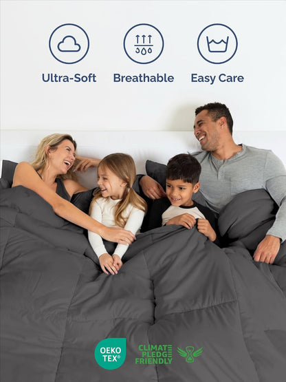 full comforter set - dark grey bedding for showing dimensions