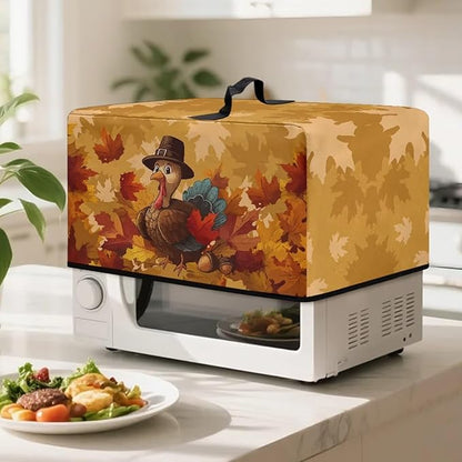 Microwave Oven Dust Cover, Thanksgiving Turkey Waterproof Polyester Dust Cover - Image 3