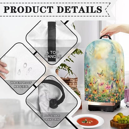 Daisy Floral Butterfly Drawstring Blender Cover Kitchen Appliance Anti - Image 5