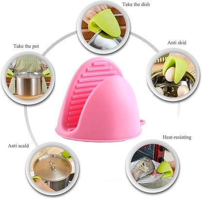 2 Pairs Mini Oven Gloves Silicone Heat Resistant Cooking Pinch Mitts Potholder - Image 2