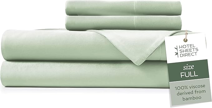Hotel Sheets Direct 4 Piece Bed Sheet Set Full Size, 100% Viscose Derived from by HOTELSHEETSDIRECT