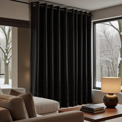 blackout curtains 72 inch extra wide for bedroom shown in use