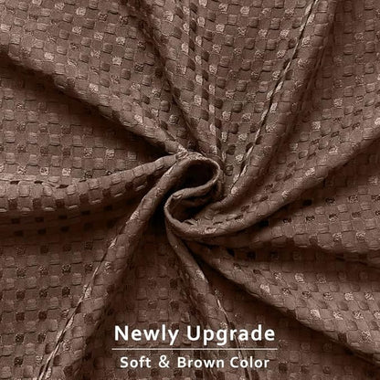MIYE Pleated Waffle Weave Bed Skirt, Tailored Dust Ruffle 14 Inch Drop Easy Fit - Image 3
