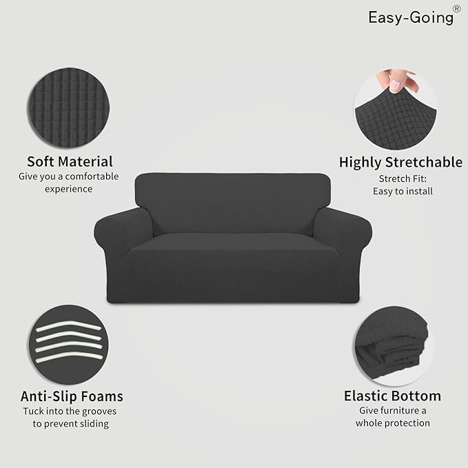 Easy-Going Stretch Oversized Loveseat Slipcover 1-Piece Sofa Cover Furniture - Image 3