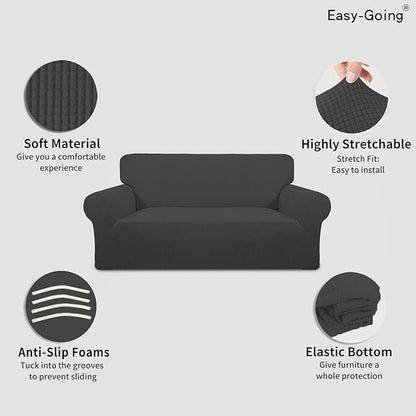 Easy-Going Stretch Oversized Loveseat Slipcover 1-Piece Sofa Cover Furniture - Image 3