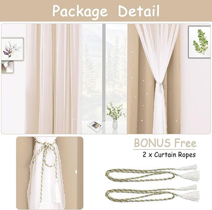 Kinryb Star Cutout Kids Curtains - Image 7