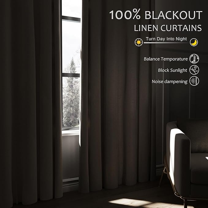 Champagne Blackout Curtains 84 Inch Long - Image 2