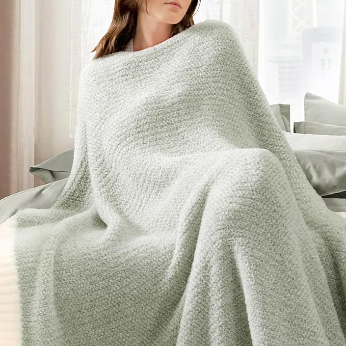 Snuggle Sac Sage Green Throw Blanket 50"x70", Super Soft Warm Microfiber - Image 6