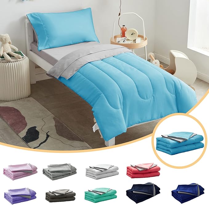 UOZZI BEDDING 4 Pieces Toddler Bedding Set Ultra Soft and Breathable Toddler by Uozzi+Bedding