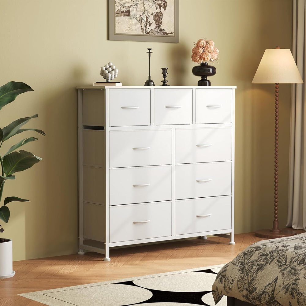 DUMOS 9 Drawer Dresser for Bedroom, Storage Organizer Chest of Drawers