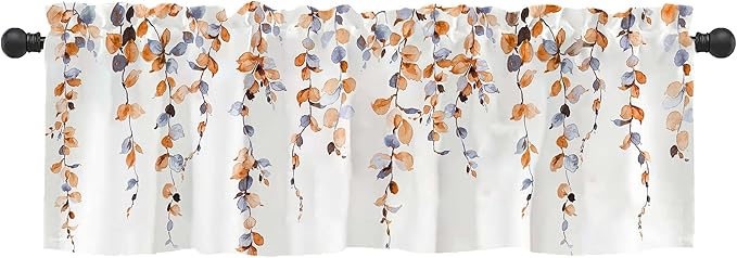 Watercolor Fall Leaves Window Valance by debraleye