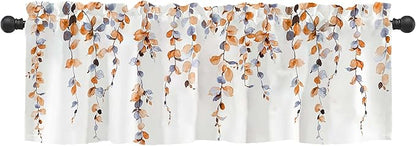 Watercolor Fall Leaves Window Valance by debraleye