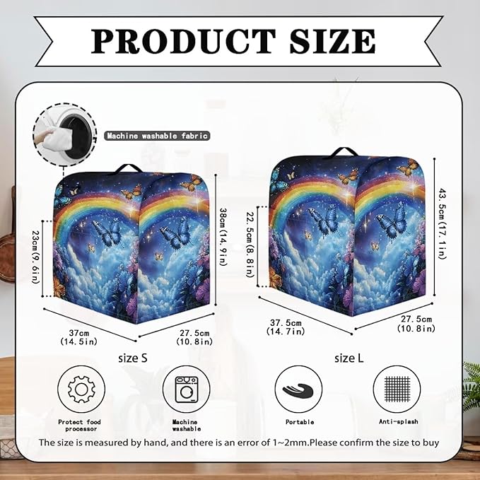 Butterfly Stand Mixer Cover Starry Rainbow Mixer Cover Kitchen Aid Cover Dust - Image 6