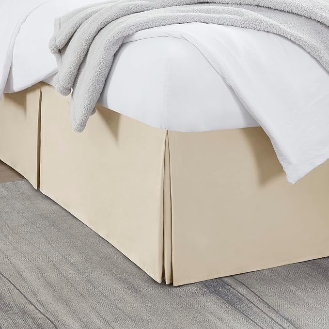 Nestl Cream Bed Skirt Cal King Size by Nestl