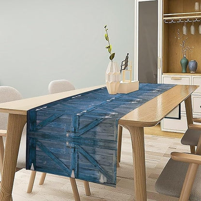 Barn Door Table Runner Farmhouse Vintage Rustic Wooden Countryside Kitchen - Image 3