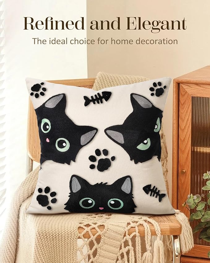 Embroidered Throw Pillow Covers 18x18 Inch - Image 5
