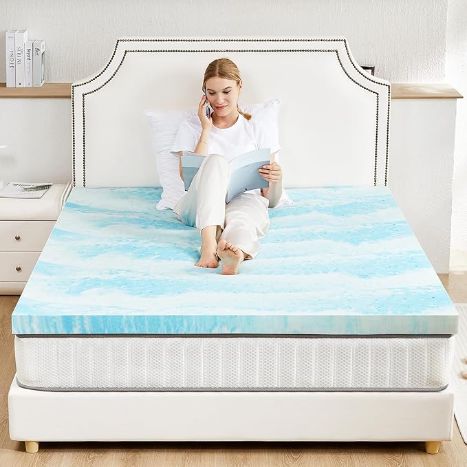 Sweetcrispy Mattress Topper Full, 3 Inch Thick Memory Foam Gel Infused Cooling - Image 7