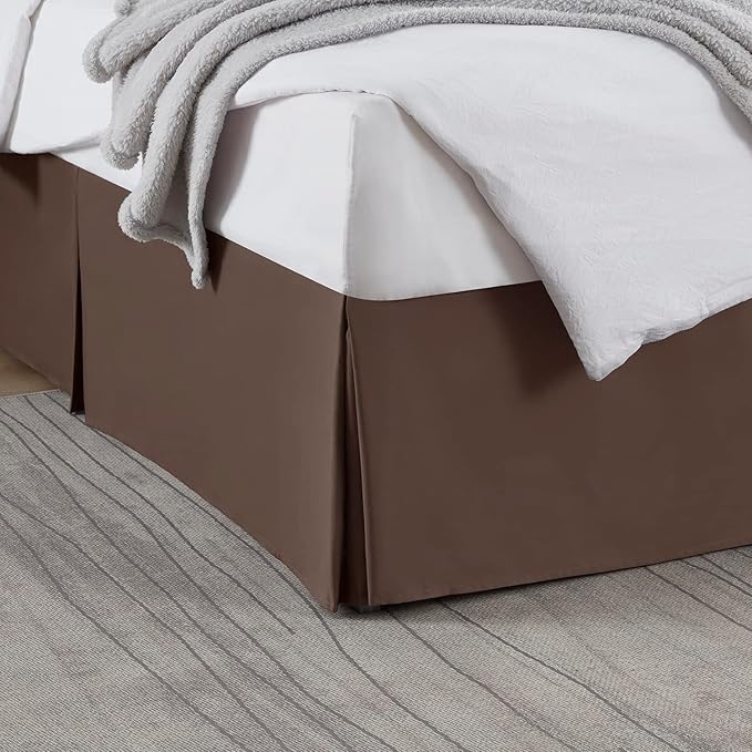 Nestl Dark Brown Full XL Bed Skirt by Nestl