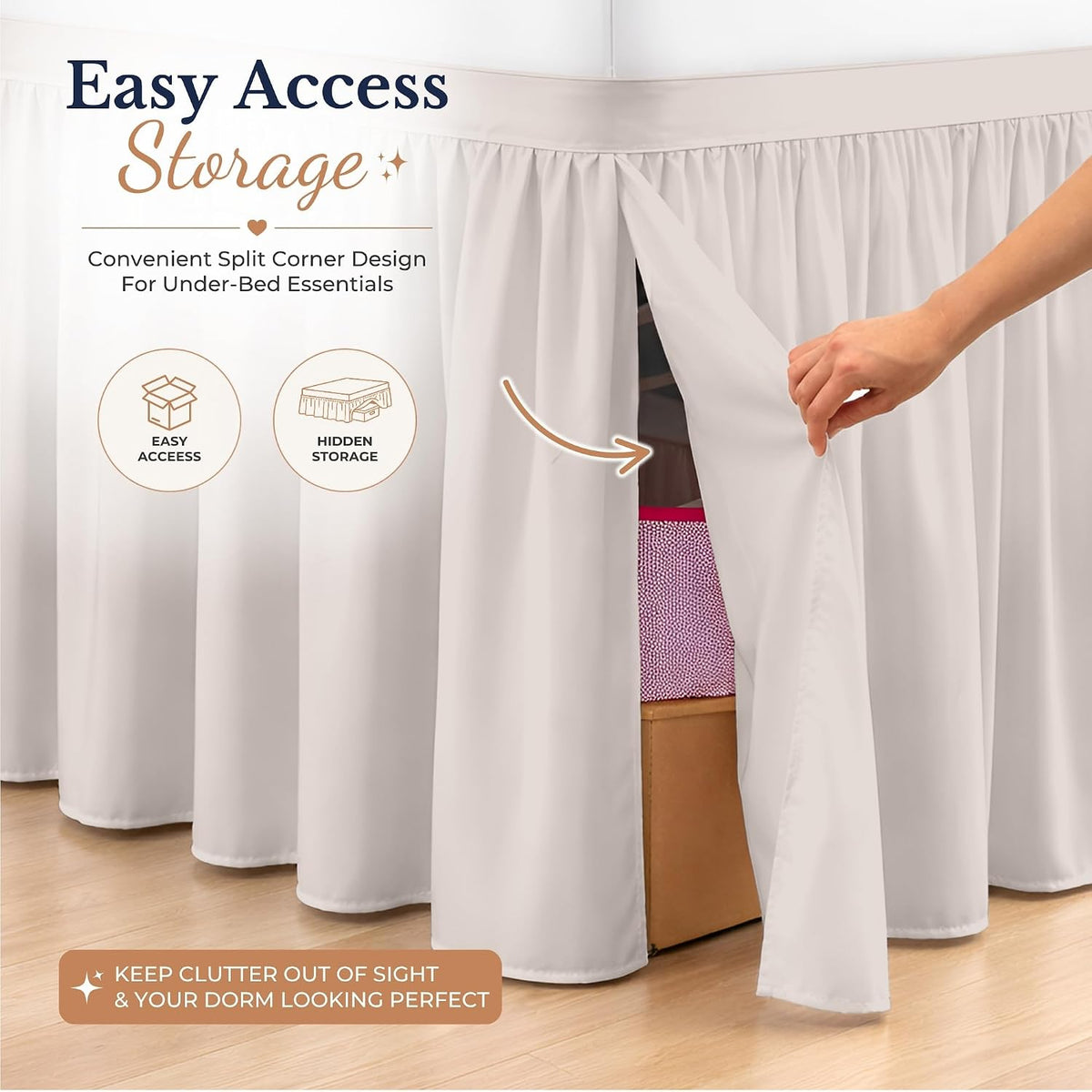 sgi bedding dorm bed skirt twin xl 42 showing dimensions