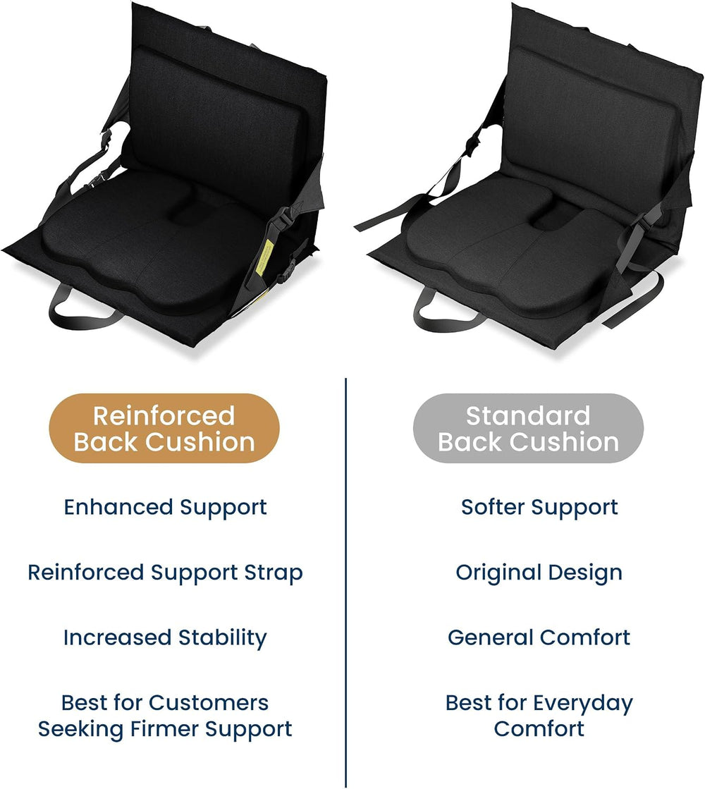 Everlasting Comfort Stadium Seats with Back Support - Adjustable Memory Foam ...