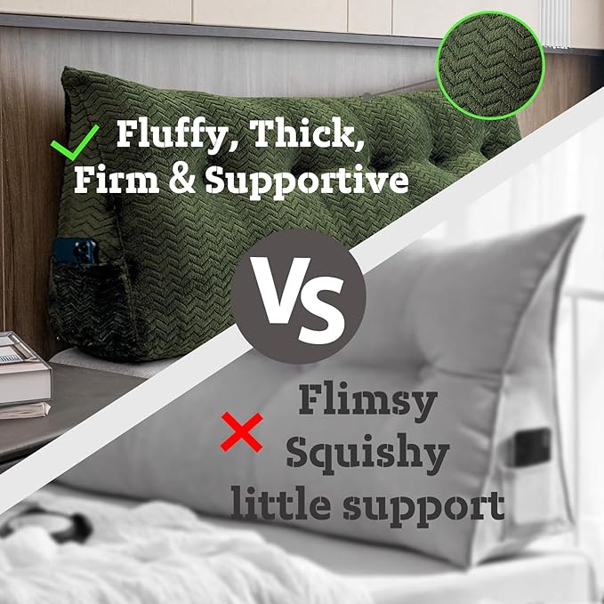 Large Bolster Triangular Headboard Wedge Backrest Positioning Support Bed Rest - Image 7