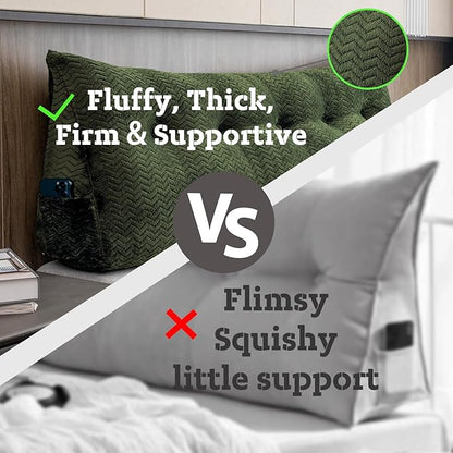 Large Bolster Triangular Headboard Wedge Backrest Positioning Support Bed Rest - Image 7
