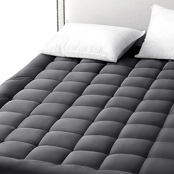 EASELAND Full Size Mattress Pad Pillow Top Cover Quilted Fitted Protector - Image 8
