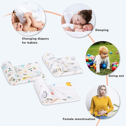 Baby Portable Changing Pad Waterproof Diaper Changing Mat Travel 3 Pack - Image 4
