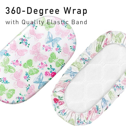 Gllquen Baby Bassinet Sheets 4 Pack, Breathable Cozy Fitted Mattress Sheet - Image 4